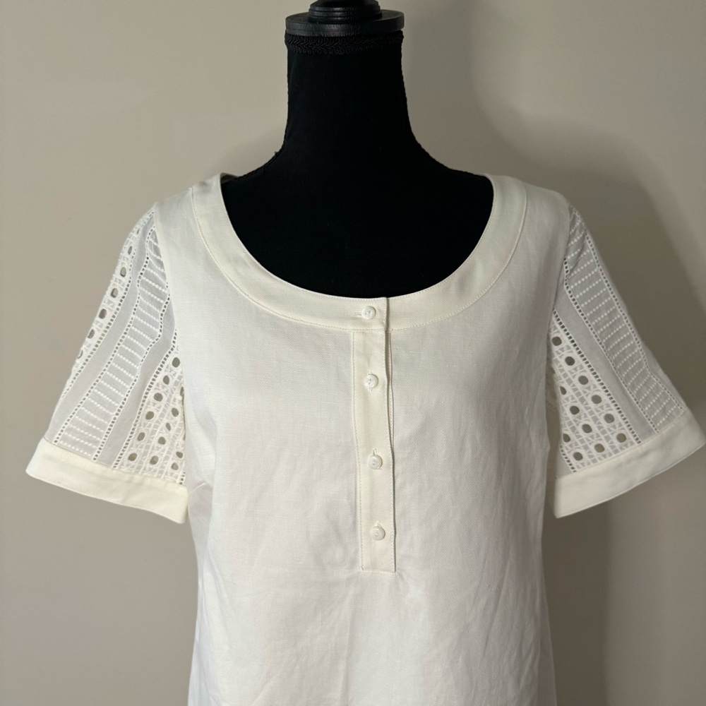 NWT Vineyard Vines White Eyelet City Shift Dress - Picture 5 of 12